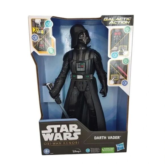 Star Wars DARTH VADER Action Figure Obi Wan Kenobi Galactic Action Interactive - Picture 1 of 16